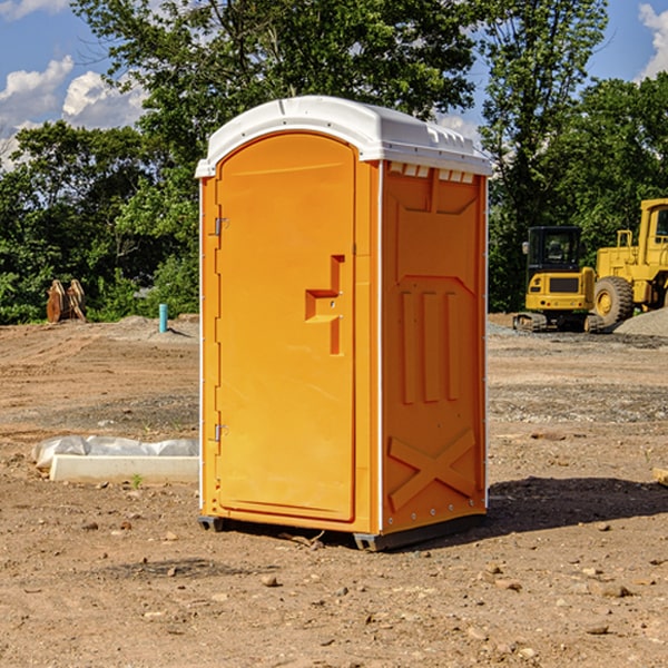 how often are the portable restrooms cleaned and serviced during a rental period in Mahtowa